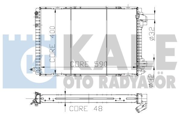 KALE OTO RADYATÖR Радиатор, охлаждение двигателя 146600